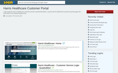Harris Healthcare Customer Portal