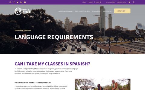Language Requirements - IFSA - IFSA-Butler