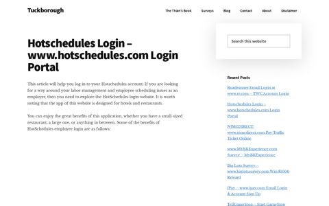 Hotschedules Login - www.hotschedules.com Login Portal