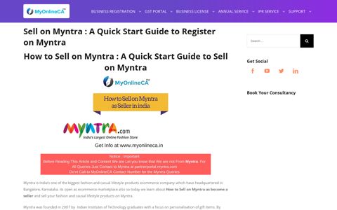 Sell on Myntra : A Quick Start Guide to Register on Myntra