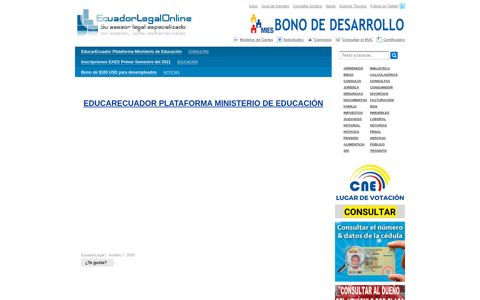 EducarEcuador Plataforma Ministerio de Educación