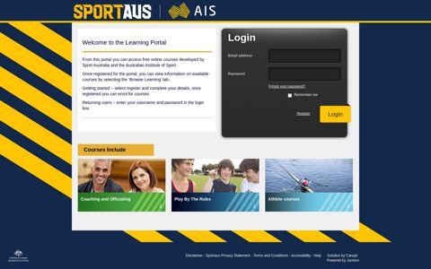 Login - Sport Australia