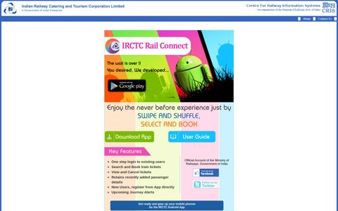 IRCTC App - Operations.Irctc.Co.In