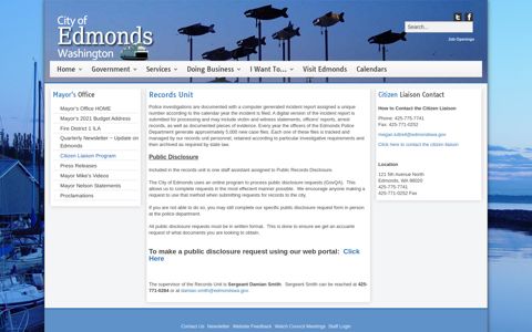 Records Unit - City of Edmonds