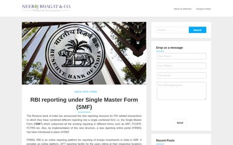 RBI reporting under Single Master Form (SMF) – Neeraj ...