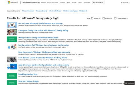 Results for: Microsoft family safety login - Windows Community
