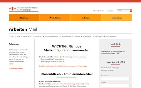 Mail – HfH Campus - HfH Studierendenportal