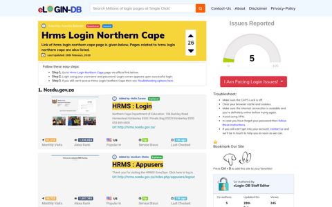 Hrms Login Northern Cape