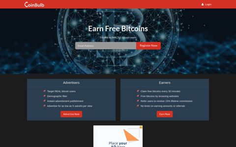 CoinBulb | Earn Bitcoin - Bitcoin Advertising