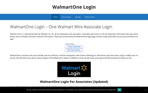 WalmartOne Login - One Walmart Wire Login Guide