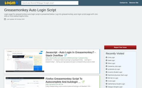 Greasemonkey Auto Login Script - Loginii.com