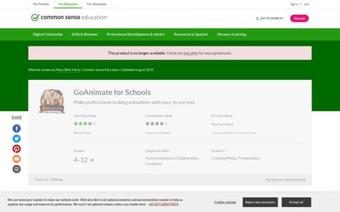 GoAnimate for Schools Review for Teachers | Common Sense ...