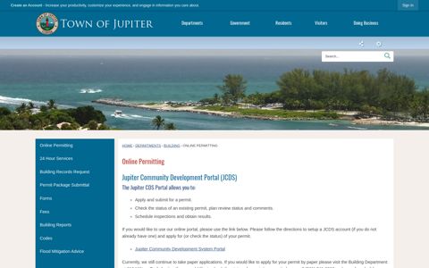 Online Permitting | Jupiter, FL - Official Website - Town of Jupiter
