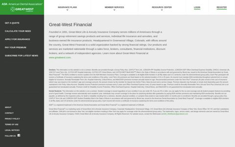 Great-West Financial | ADA-Sponsored Insurance Plans ...