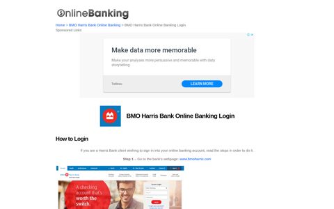 BMO Harris Bank Online Banking Login | Online Banking