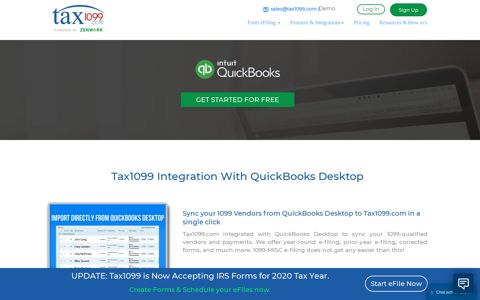 QuickBooks Dektop Integration to import data and eFile IRS ...
