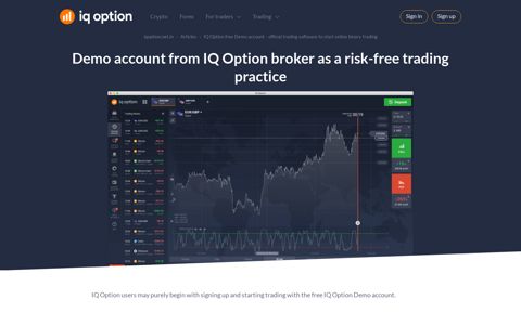 IQ Option free Demo account - official trading software to start ...