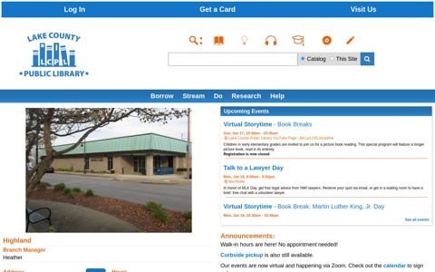 Highland Branch of the Lake County Public Library - Lake ...