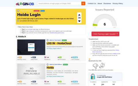 Hoida Login - A database full of login pages from all over the ...