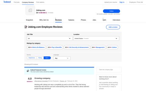 Working at Jobing.com: Employee Reviews | Indeed.com