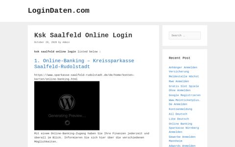 Ksk Saalfeld Online - Online-Banking - Kreissparkasse Saalfeld ...