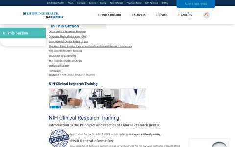NIH Clinical Research Training Department of Research ...