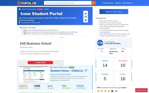 Icma Student Portal