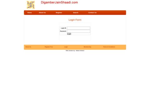 Login Form - Digamber Jain Shaadi