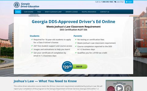 Joshua's Law Course | Georgia Drivers Ed Online