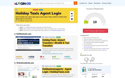 Holiday Taxis Agent Login