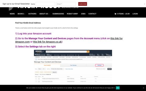 Find Your Kindle Email Address – Angry Robot