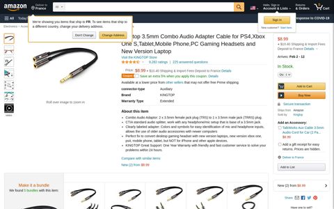 Kingtop 3.5mm Combo Audio Adapter Cable for ... - Amazon.com