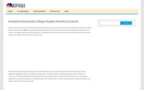 Knutsford University College Student Portal & Contacts | 2020 ...