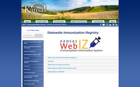 Statewide Immunization Registry - Kansas Department of ...