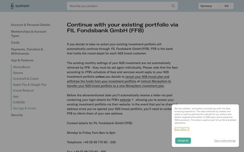 Continue with your existing portfolio via FIL Fondsbank GmbH ...