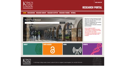 Research Portal, King's College, London