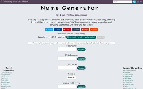 Username - Name Generator