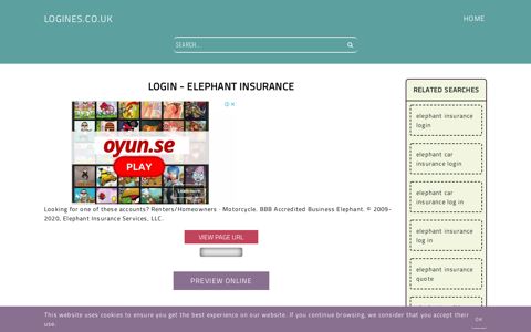 Login - Elephant Insurance - General Information about Login