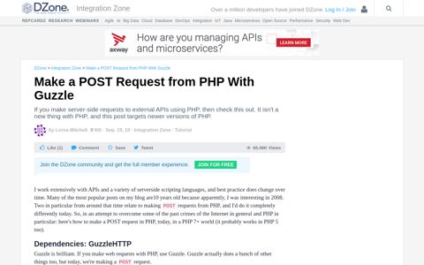 Make a POST Request from PHP With Guzzle - DZone ...