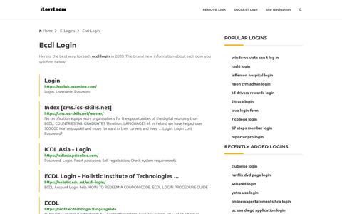 Ecdl Login ❤️ One Click Access - iLoveLogin