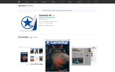 ‎GameStar DE im App Store