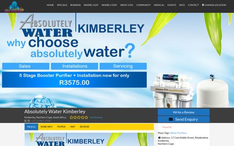 Absolutely Water Kimberley • Kimberley • CITY PORTAL