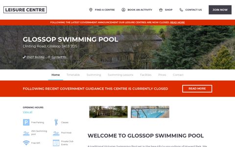 Glossop Swimming Pool - Swim | Swim Lessons ...