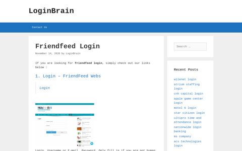 Friendfeed Login – Friendfeed Webs - LoginBrain
