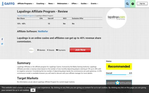 Lapalingo Affiliate Program - affiliate program reviews & ratings