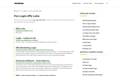 Pos Login Jiffy Lube ❤️ One Click Access - iLoveLogin
