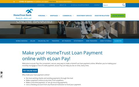 eLoan Pay | Online Bill Pay | Pay Loan Online | HomeTrust Bank