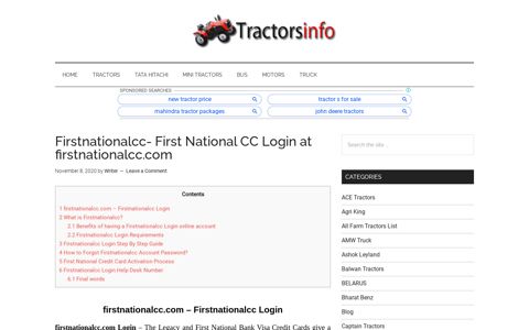 Firstnationalcc- First National CC Login at firstnationalcc.com