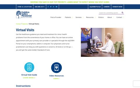 Virtual Visits | Golden Valley Memorial Healthcare