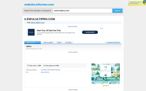 ew14.ultipro.com at Website Informer. UltiPro. Visit Ew 14 Ulti ...